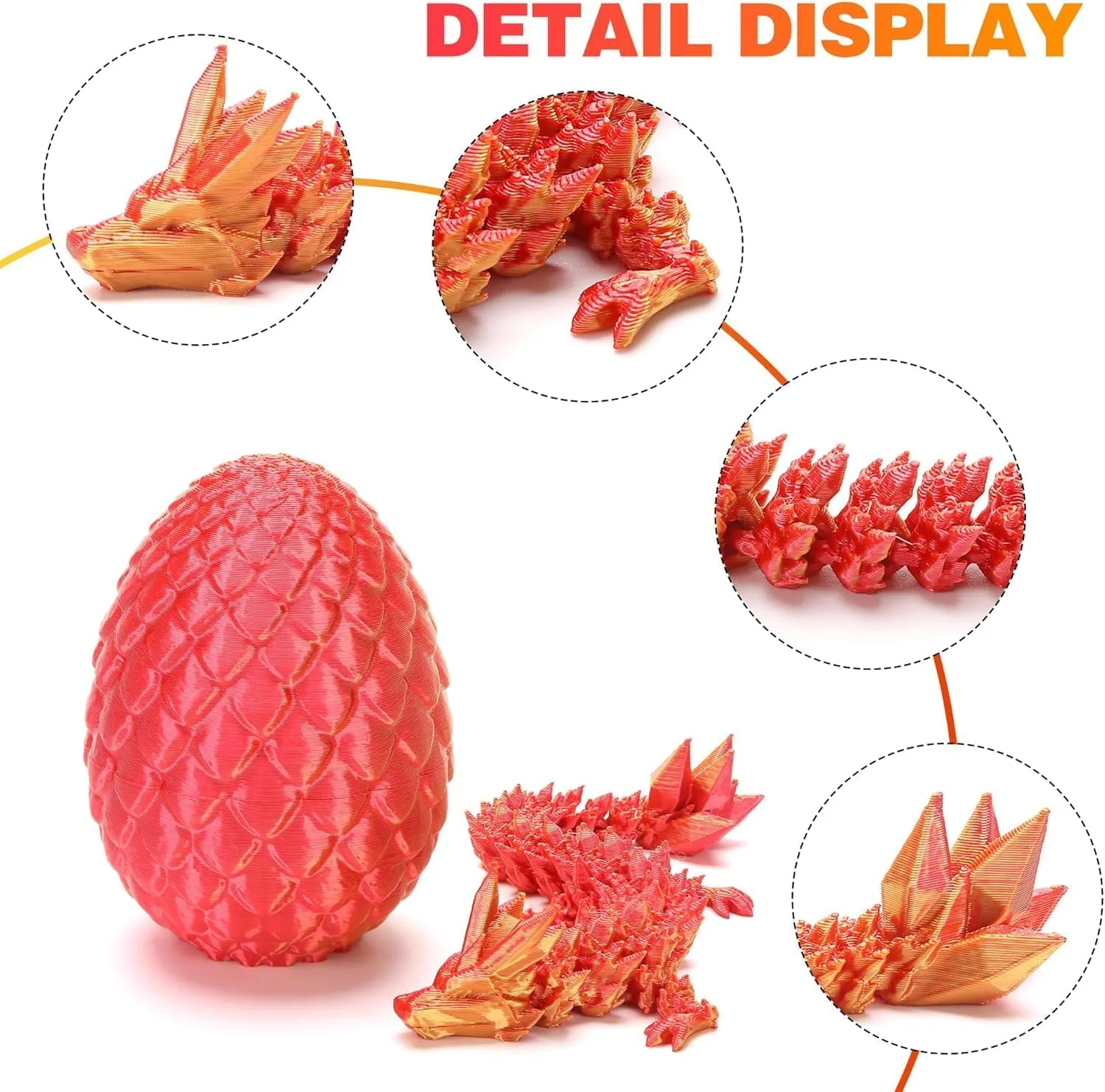 Pcs Mini Easter Basket default critical stencil Stuffers 3D Printed Dragon Eggs with Dragon Inside,Decorative Easter Egg Fillers Easter Gifts for Boys Kids Home Decor for Easter Birthdays Gifts,Executive Desk Toys 4 