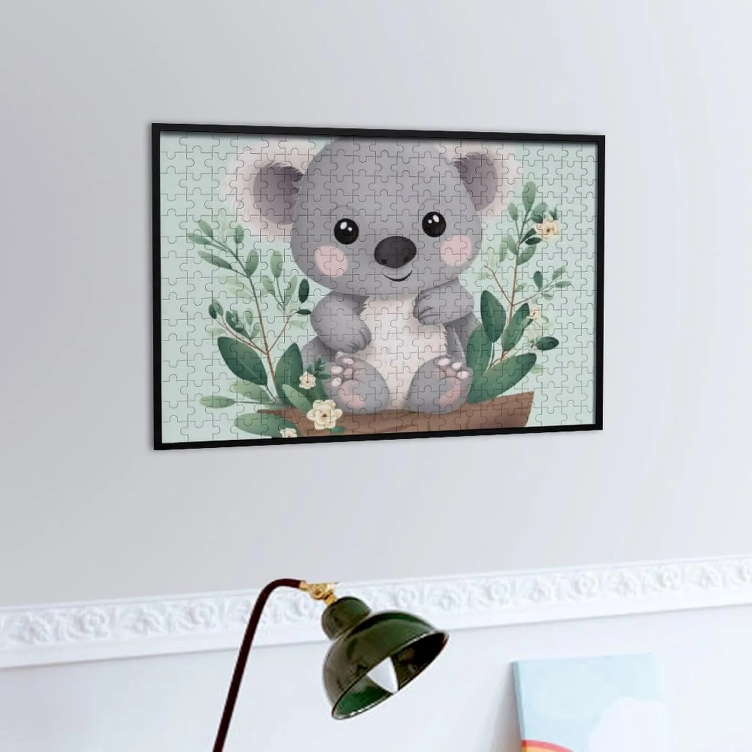 PCS Unique Shape Puzzles Wall Art Home Decor for Puzzle Lovers, abnormal Family, Friend Creative Gift Toys Koala Wooden Puzzles for Adults 300 