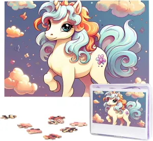 Perfect for Game Nights, Wooden Puzzles Gift for Holiday Birthday Cartoon Cute Animal Rainbow Puzzle for Adults 1000 Pieces queen Personalized Jigsaw Puzzles from Photos, Challenging Puzzle 