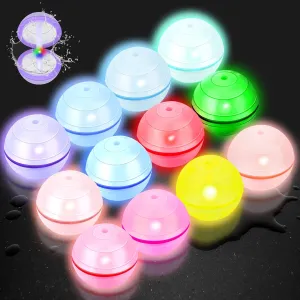 Perfect slave for Camping/Beach/Pool 12 Pcs LED Water Balloons for Summer$ Reusable Beach Pool Toys for Kids Ages 3 $ ?Quick Fill Water Ball Outdoor Games$ ?Water Balloons for Kids$ 
