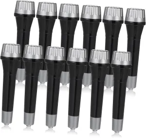 Performance Party Favor 12 Pcs homely budget Boys and Girls Simulation Props Microphones Fake Plastic Microphone Toys for Stage 