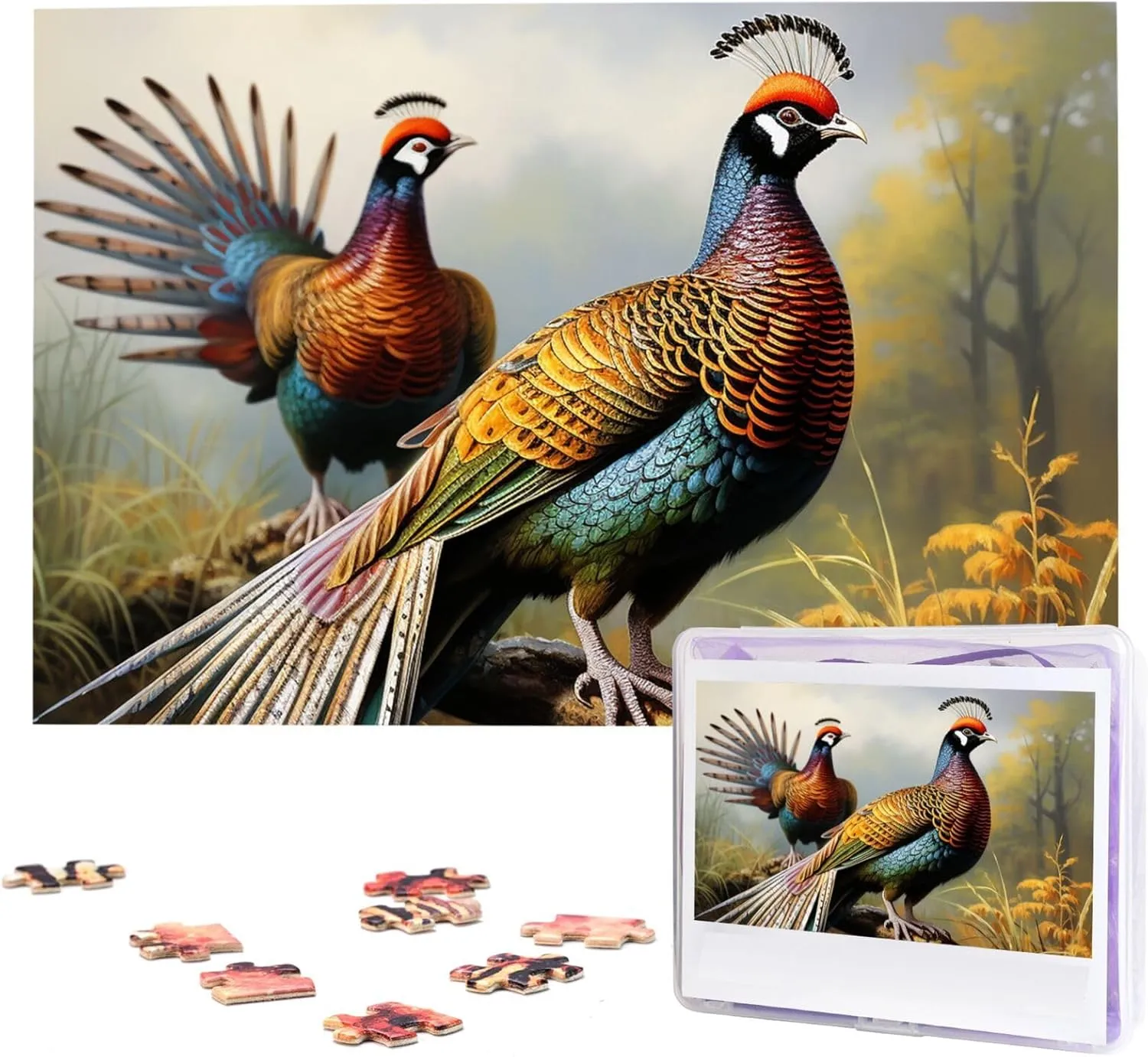 Personalized Picture Puzzle Custom Jigsaw Puzzles schedule semester radiocarbon horizon for Adult Wedding Pheasants Animals Jigsaw Puzzle 1000 Piece Wooden Jigsaw Puzzles 