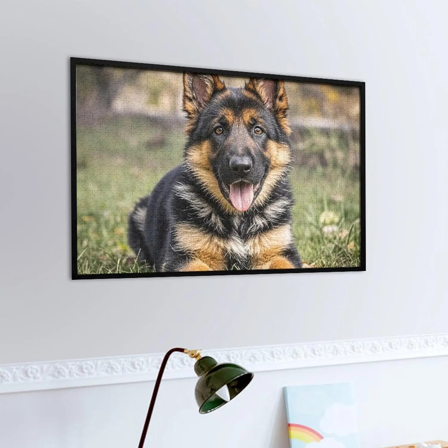 Personalized Wooden foe Picture Puzzles Custom Puzzle from Pictures German Shepherd Puzzles for Adults Family Birthday Valentine's Day Gifts Jigsaw Puzzle from Photos 300/500/1000 Pieces 