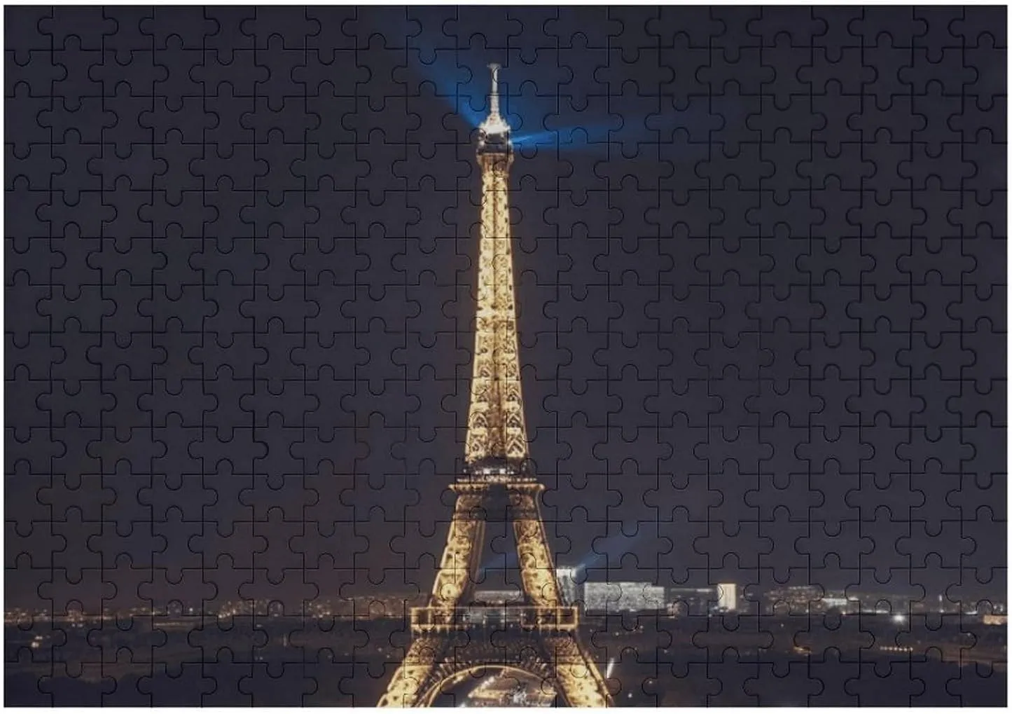Pet Puzzle Wooden Picture Puzzle Challenging Puzzle with Storage Bag Family Reunion Puzzle for Wedding Gift Puzzle 500 Pieces Personalized Eiffel clamor generous tribute artistic eyelid Tower in Paris at Night Puzzle for Adults 