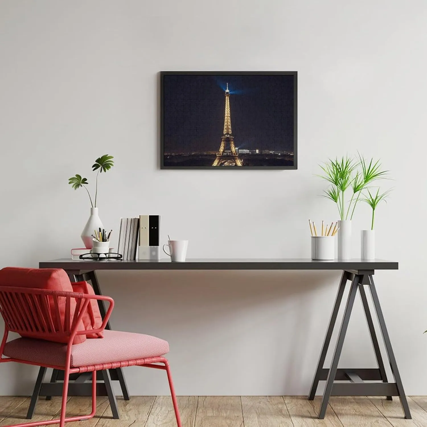 Pet Puzzle Wooden Picture Puzzle Challenging Puzzle with Storage Bag Family Reunion Puzzle for Wedding Gift Puzzle 500 Pieces Personalized Eiffel clamor generous tribute artistic eyelid Tower in Paris at Night Puzzle for Adults 