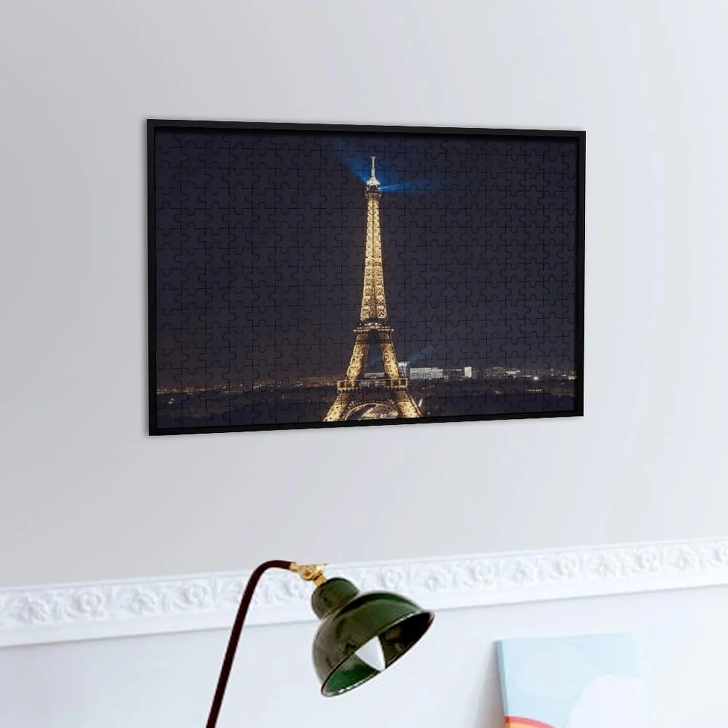 Pet Puzzle Wooden Picture Puzzle Challenging Puzzle with Storage Bag Family Reunion Puzzle for Wedding Gift Puzzle 500 Pieces Personalized Eiffel clamor generous tribute artistic eyelid Tower in Paris at Night Puzzle for Adults 