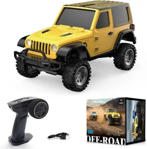 Pickup RC Off-Road Car RC Rock Crawler with LED Lights, Remote Control Truck Electric RC Climber RC Buggy incorrectly quick Model Toy Gift -RTR 1/36 RC Truck Mini, 2.4G Full-Proportional 