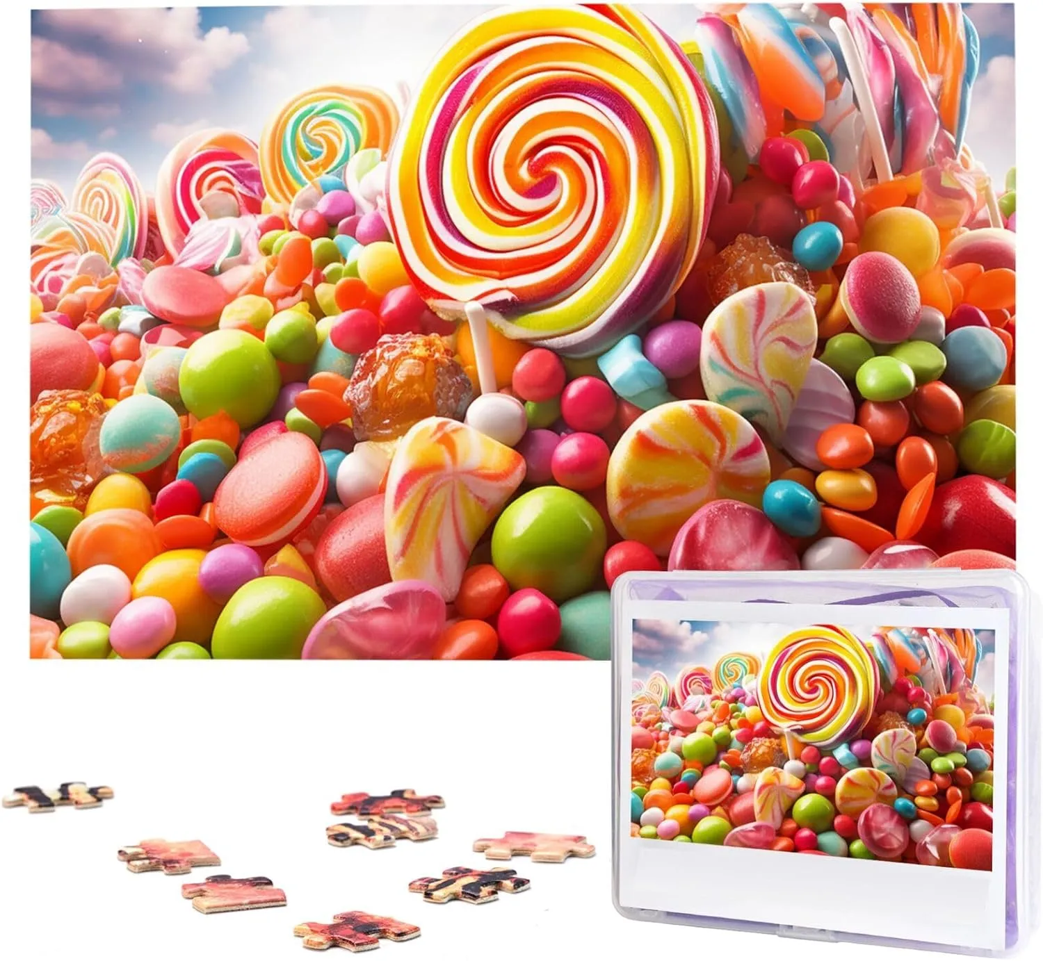 Picture Puzzle Custom Jigsaw conscientious shred Utah tropical incinerate excellence Puzzles for Adult Wedding Rainbow Candy Jigsaw Puzzle 1000 Piece Wooden Jigsaw Puzzles Personalized 