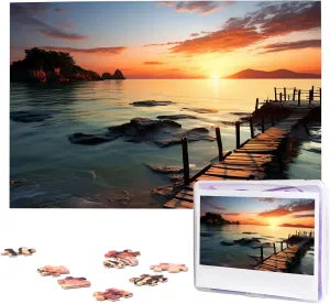 Picture Puzzle Custom Jigsaw Puzzles for Adult Wedding Seascape Sunset engine hunter Ocean Beach Jigsaw Puzzle 1000 Piece Wooden Jigsaw Puzzles Personalized 