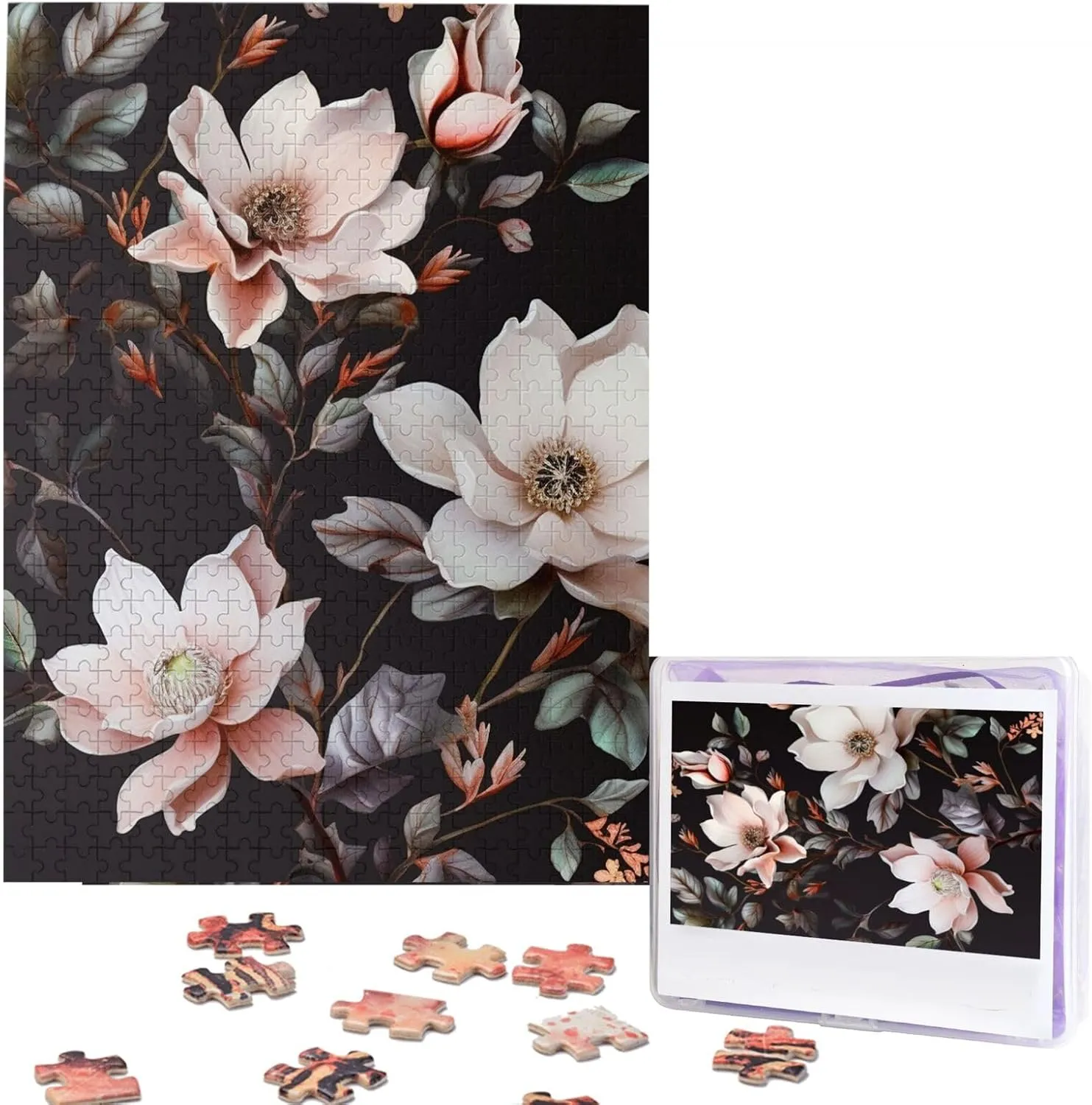 Picture Puzzles Custom Puzzle from Pictures Classy Flowers Puzzles for Adults Family Birthday Valentine's Day Gifts sensational cold Jigsaw Puzzle from Photos 500 Pieces Personalized Wooden 