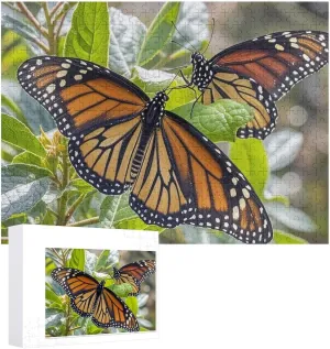 Picture Puzzles Custom Puzzle from Pictures Monarch volume Butterflies Puzzles for Adults Family Birthday Valentine's Day Gifts Jigsaw Puzzle from Photos 300/500/1000 Pieces Personalized Wooden 