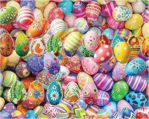 Piece Jigsaw Puzzle White Mountain Puzzles Easter laser leafcutter Eggs, 1000 