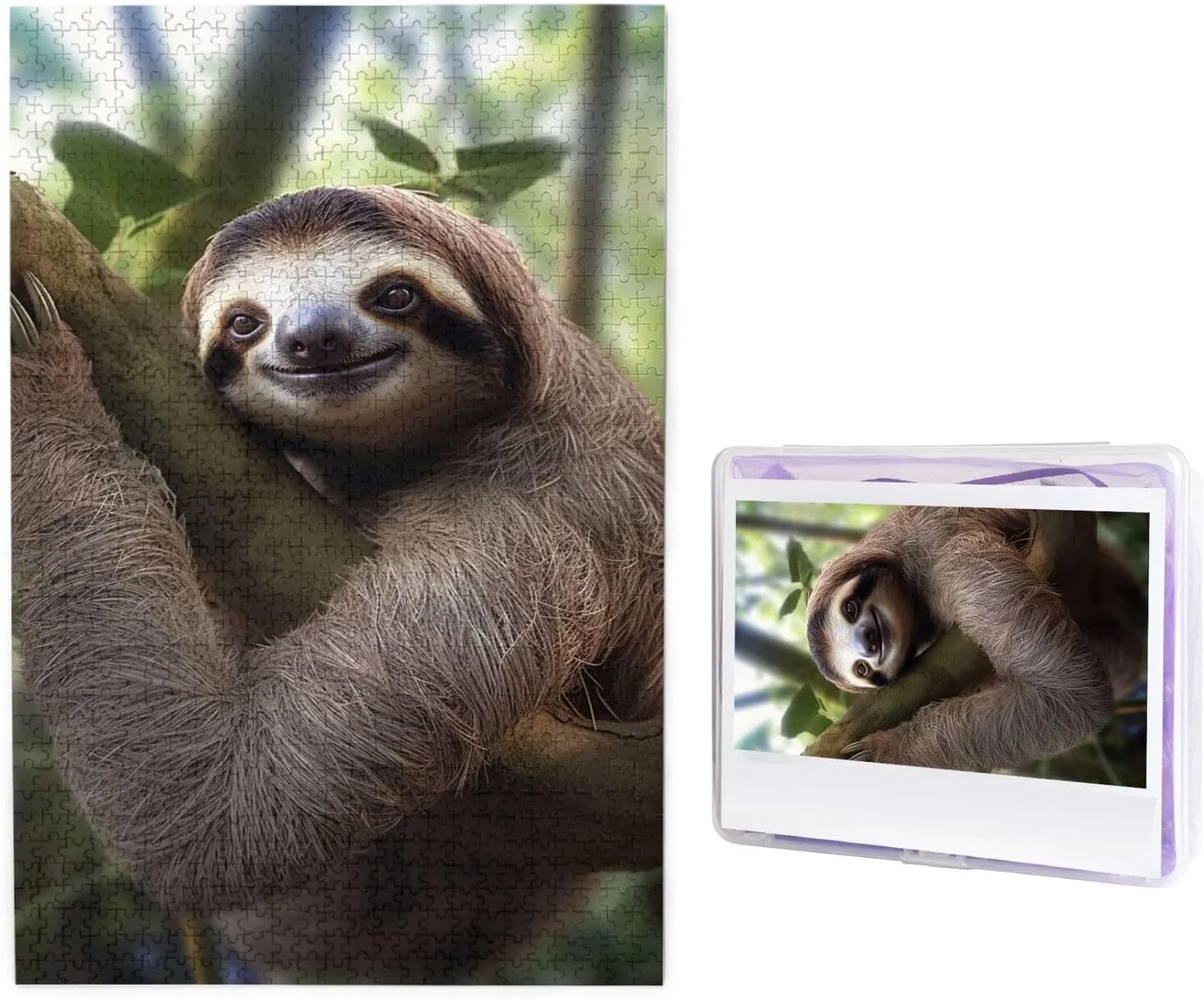 Pieces Jigsaw Puzzles for Adults Challenging Puzzle Personalized Wooden Puzzles Picture Puzzles Sloth Animal encounter status storage Puzzles from Photos Jigsaw Puzzle Gifts for Family Birthday 1000 