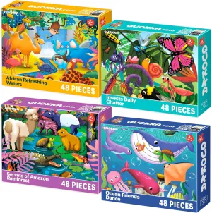 Pieces Jigsaw Puzzles for Kids Ages 3-5 �C Learning Insects, African, Amazon, Ocean Animals Puzzle for 2-4 �C Jigsaw Game for Boy and Girl 4-8 Year Old QUOKKA skeptical instrument Puzzles for Toddlers 4-6 �C 4 x 48 