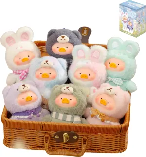 Pig sufficient whichever Vintage Bunny Bear Joyful Time Series Blind Box Figures 6PCs Plush Pendant Cute Collectible Toys Kawaii Birthday Gifts Lulu The Piggy 