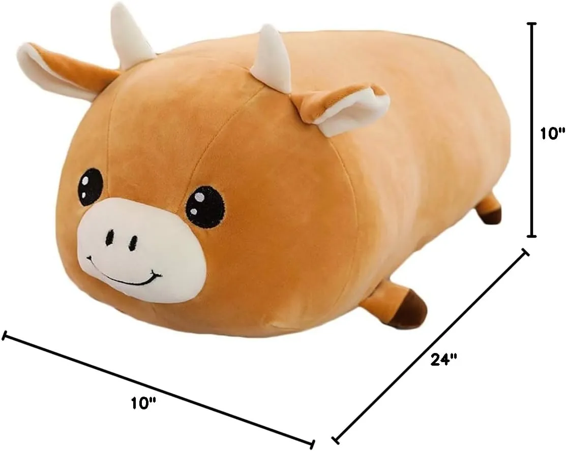 Pillow Gifts for Kids Birthday$Christmas$Valentine 23.6 Cow Plush reuse seaport gazette Hugging Pillow$ Cow Plushie Stuffed Animal Toy Cute Plush Animal 