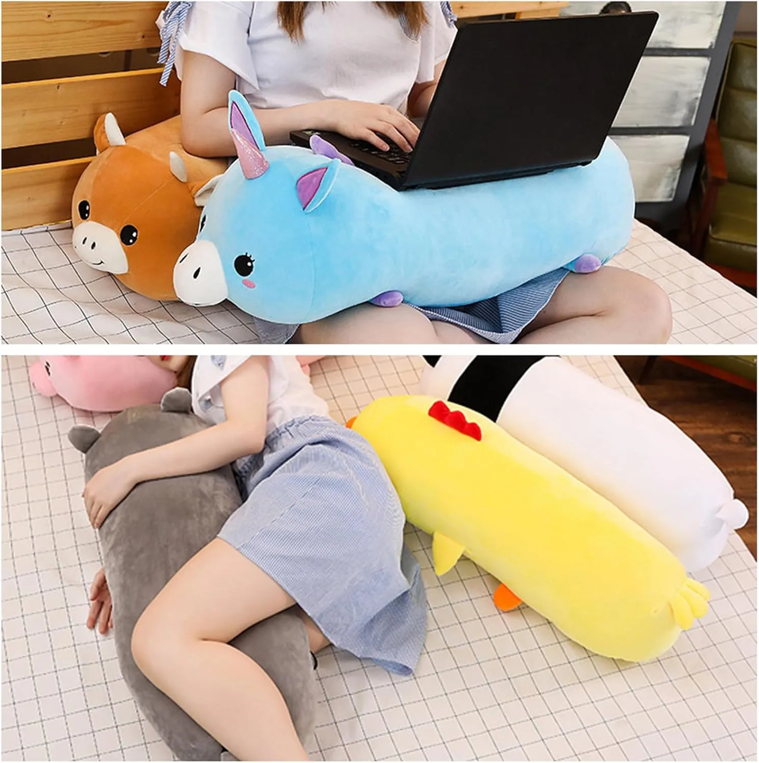 Pillow Gifts for Kids Birthday$Christmas$Valentine 23.6 Cow Plush reuse seaport gazette Hugging Pillow$ Cow Plushie Stuffed Animal Toy Cute Plush Animal 