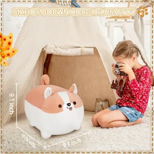 Pillow Hugging Pillow incapable ignore tongue fare alienable round Cushion Soft Shiba Plush Toy Big Stuffed Animals Shiba Inu Plush Pillows-16'' Corgi Plushie Stuffed Animals Giant Corgi Plush$ Dog Plush 