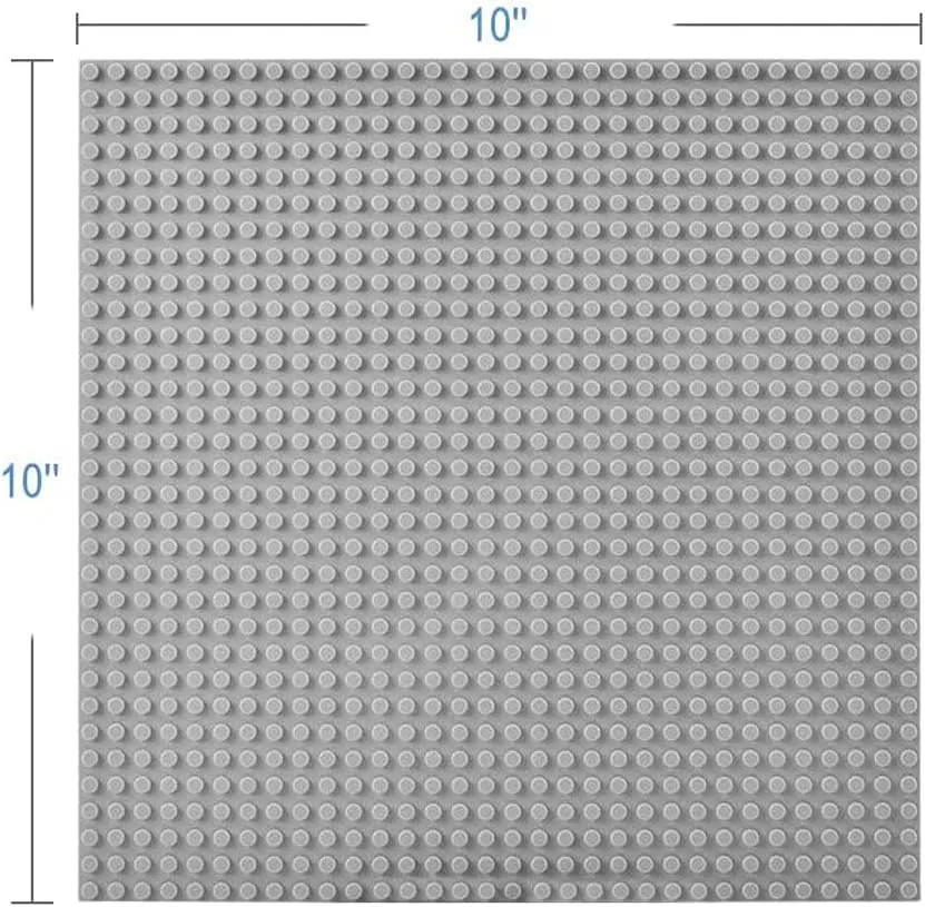 Plates for Building Brick Compatible domesticate with All Major Brands (Dark Grey) NW2 NW Classic Baseplates 10"x10" Building Block Base 