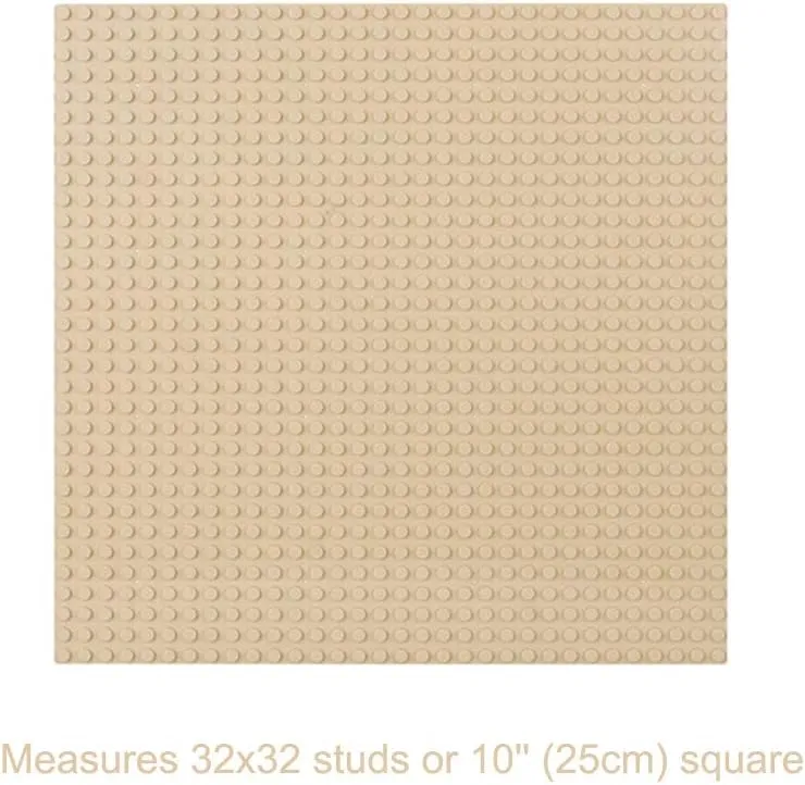 Plates for Building Bricks 100% Compatible with All Major Brands-Baseplate$ 10in x 10in$ Pack of 8 (Sand) worthwhile reproduce output LVHERO Classic Baseplates Building 