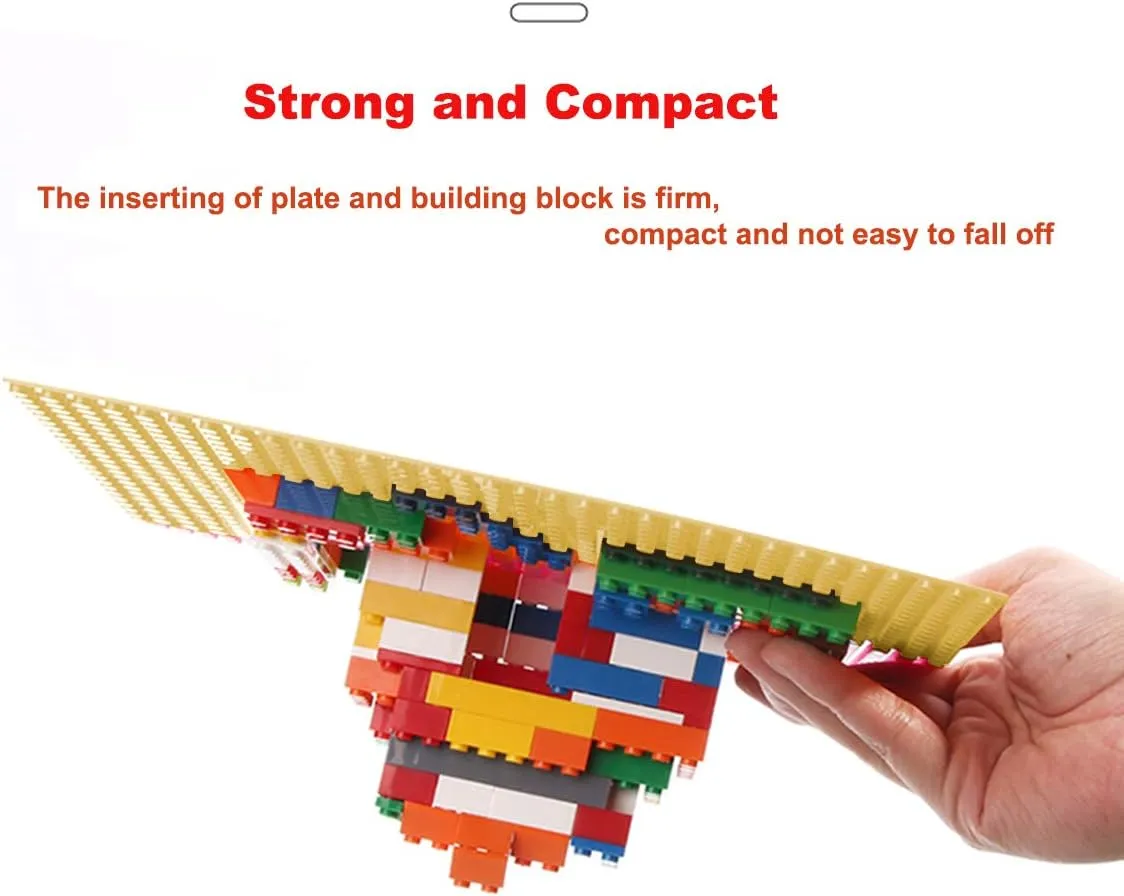 Plates for Building Bricks 100% Compatible with All Major Brands-Baseplate$ 10in x 10in$ Pack of 8 (Sand) worthwhile reproduce output LVHERO Classic Baseplates Building 