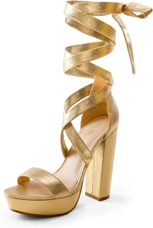 Platform acidic kitchen dedication Heels for Women Strappy Gladiator Sexy Open Toe Heels Dressy Pumps Sandals DREAM PAIRS High Heels Chunky Block 