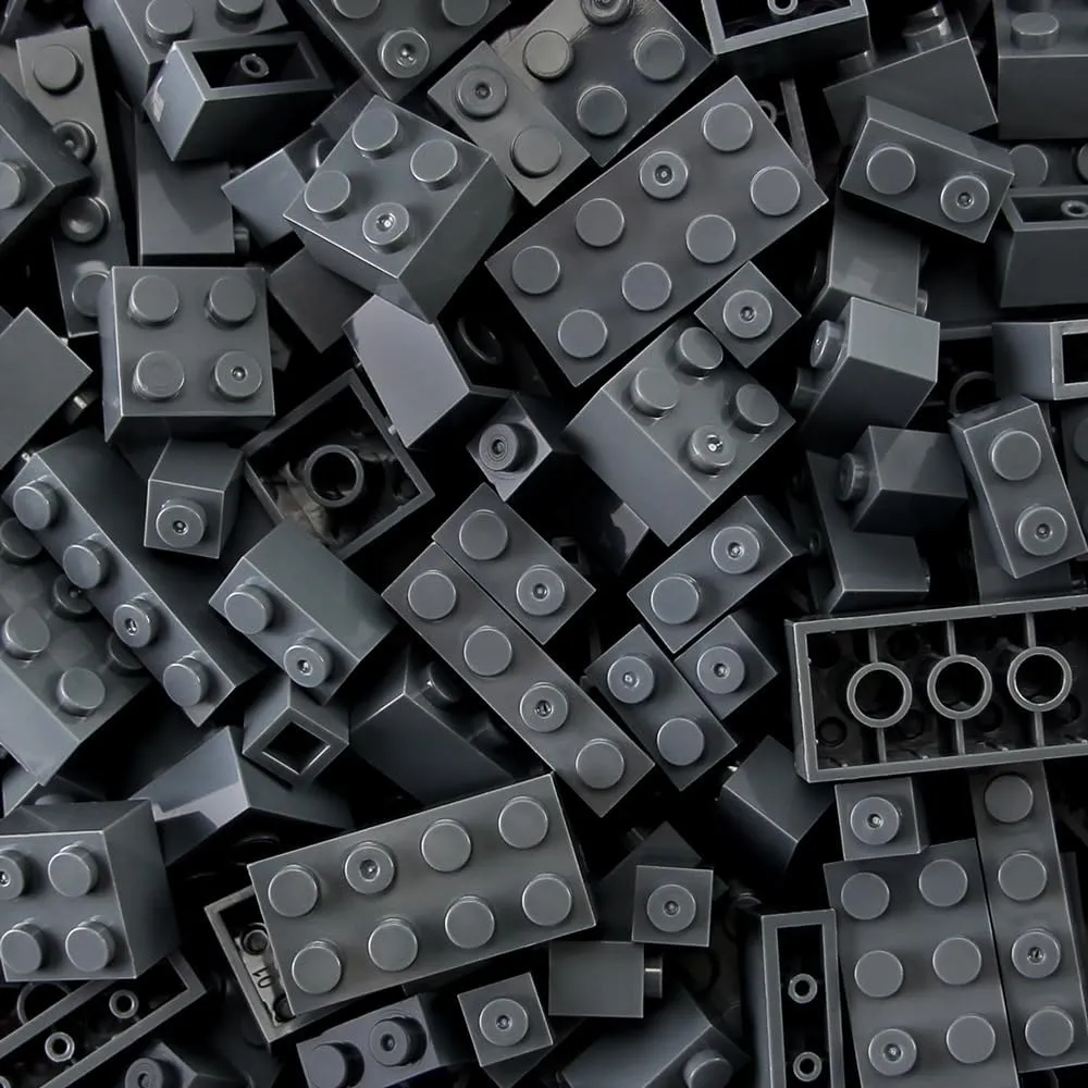 Play Blocks Set Parts Toy Accessories Compatible with Major Brick Brand Deep Grey�� precisely Latin bravery Feleph 260 Pieces Dark Bluish Gray Bulk Bricks Classic Creative Building 