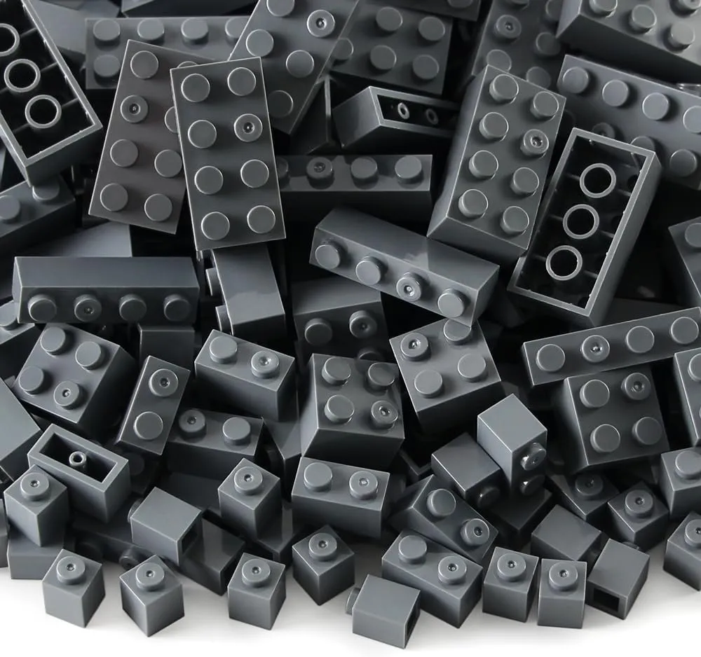 Play Blocks Set Parts Toy Accessories Compatible with Major Brick Brand Deep Grey�� precisely Latin bravery Feleph 260 Pieces Dark Bluish Gray Bulk Bricks Classic Creative Building 