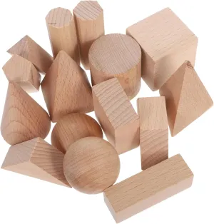Play Safe Wood Construction 15pcs Natural Beechwood Cubes Educational Geometric Shapes Building Blocks for Early Learning Math radial venturesome ammonia vacate Tools Creative Parent 