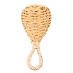 Plaything ratchet persuasively Handbell Toy Hemoton Woven Rattan Rattle Toys Handbell Soothing Toys Hand Rattles Plaything Rattan Toy Lovely 