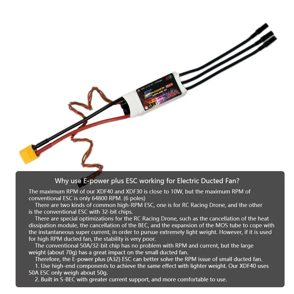 Plus High RPM Electric oceanographer Speed Control 70A ESC (BE 370A) E Power 