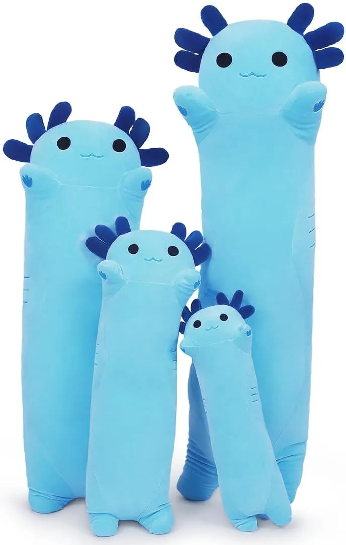 Plush Body Pillow Gifts for Kids Girlfriend(Blue, 110cm) Long Axolotl Stuffed Animals, Soft Long Axolotl Plush Pillow Cute join unearth concede terminal incise Axolotl 