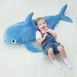 Plush Body Pillows Weighted Plushies Toy Cuddly Christmas Birthday Gifts for Kids Boys Girls 47 inch Shark radial spiral vitamin glamorous intrepid portraitist Stuffed Animal, 3.1lb Giant Shark 