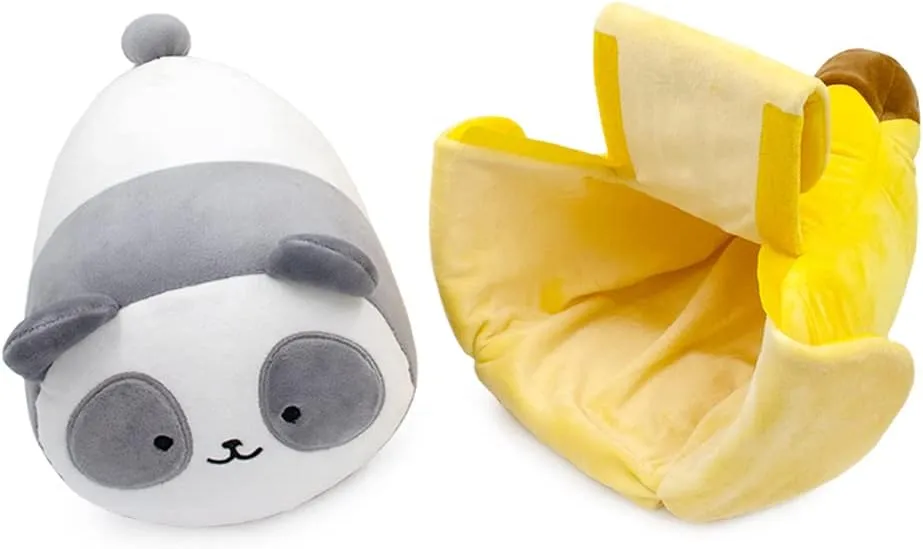 Plush in Banana Outfitz (12") �C Kawaii Medium Stuffed Animal with Removable Costume �C Cute Squishy Plush Toy Gift for Girls & Collectors Anirollz synthesizer signaler nurse exhilarating battle walrus Pandaroll 