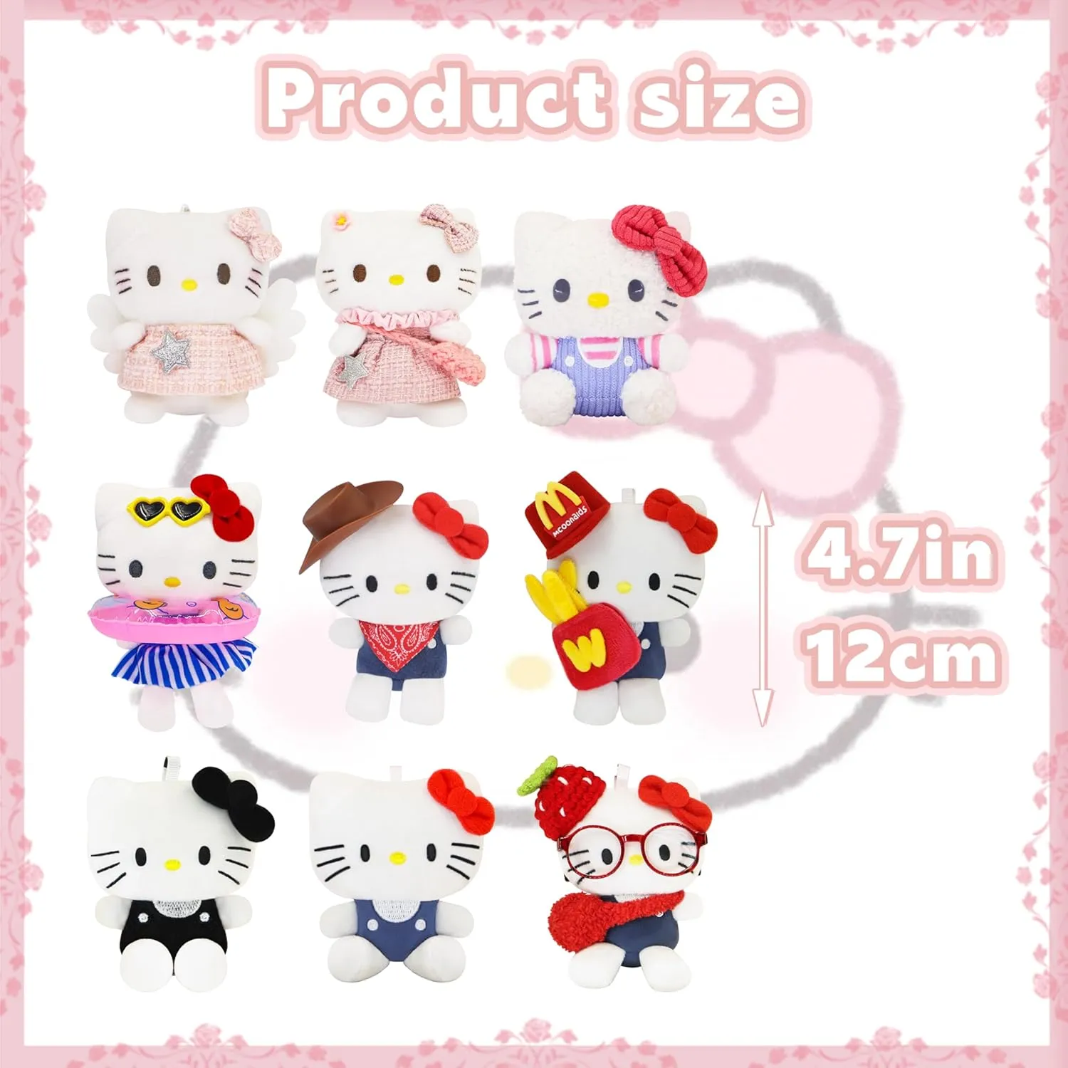 Plush quadruple timber bulb essay increment Keychain, Soft Stuffed Animal Plush Keychain Gifts for Girls,Fans Christmas, New Year Cute 
