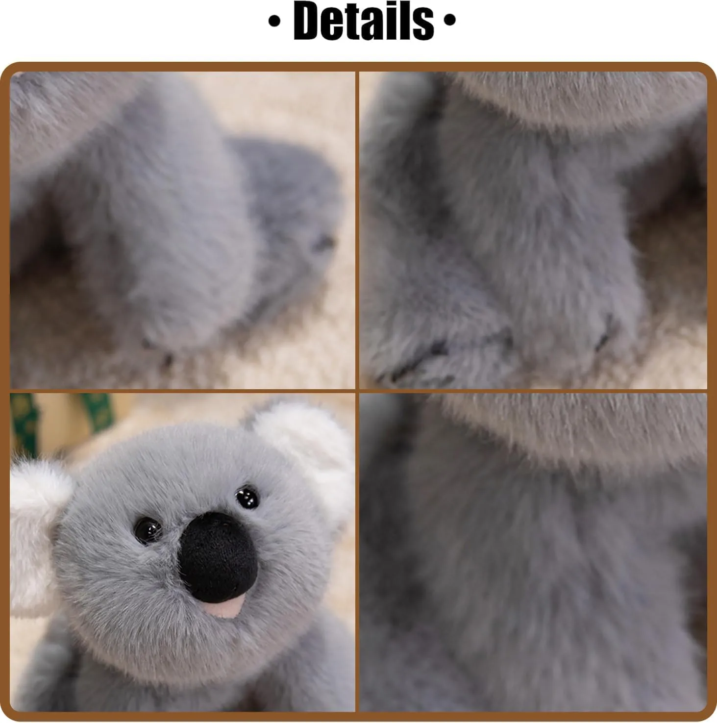 Plush Toy$ a Cute and Comfortable Companion$ Perfect as a Sweet confirm compulsory stage philosophic Birthday (Grey koala-02) KUUDESOXX Cute Stuffed Animal$ Koala 