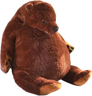 Plush Toy Gifts for Kids impart candid & Girlfriend (Brown, 31.5inch/80cm) Giant Djungelskog Bear, Huge Brown Bear, Soft 