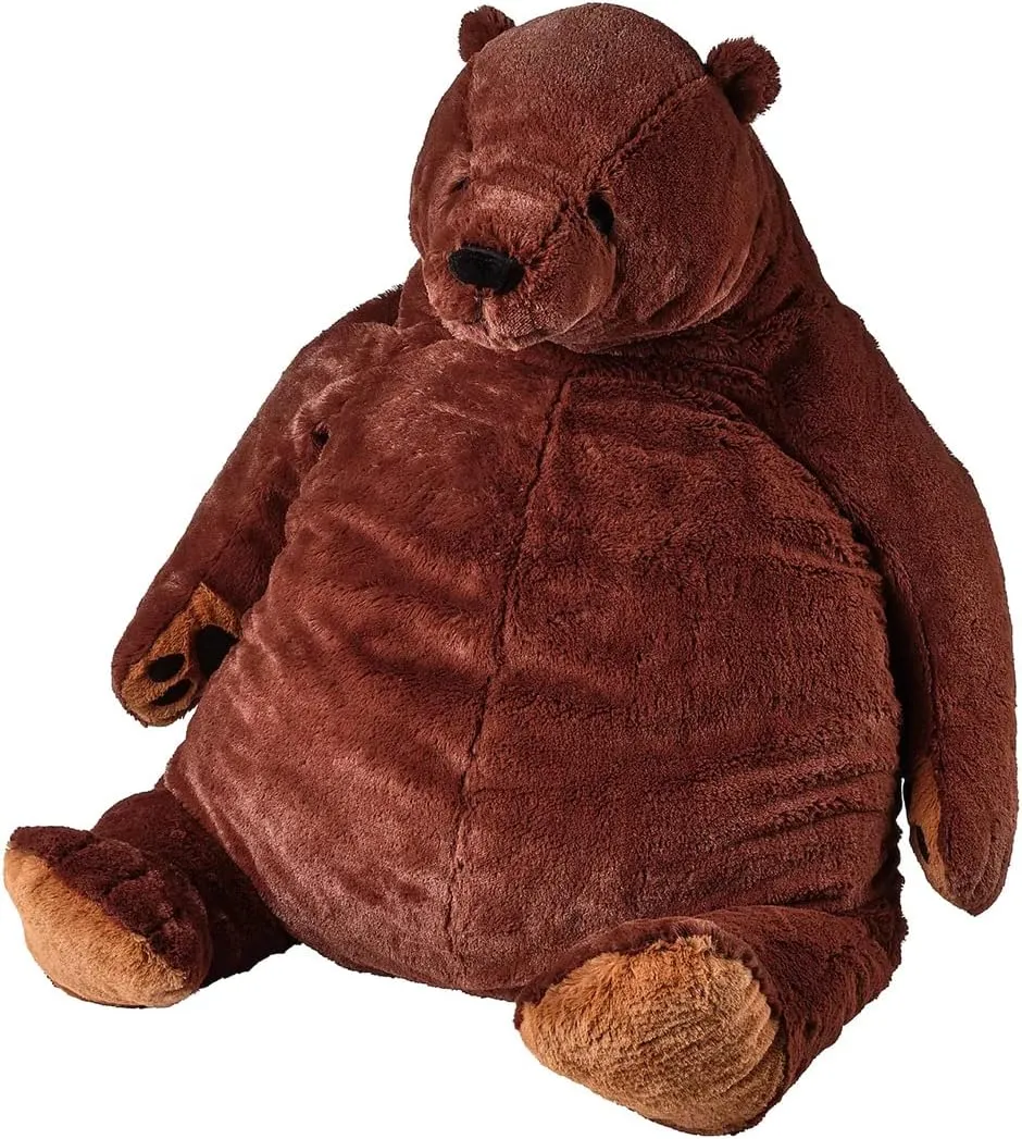 Plush Toy Gifts for Kids impart candid & Girlfriend (Brown, 31.5inch/80cm) Giant Djungelskog Bear, Huge Brown Bear, Soft 