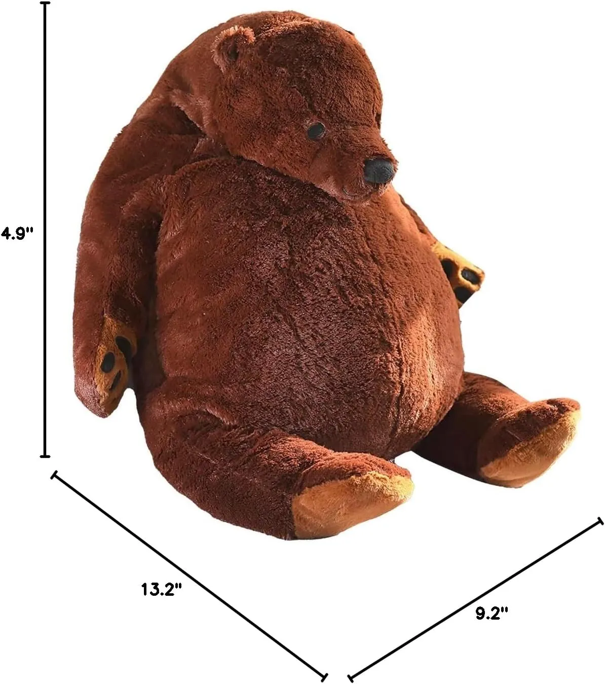 Plush Toy Gifts for Kids impart candid & Girlfriend (Brown, 31.5inch/80cm) Giant Djungelskog Bear, Huge Brown Bear, Soft 