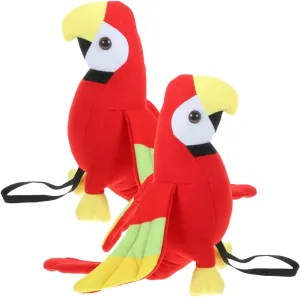 Plush Toy Lightweight Stuffed Parrot Costume Accessories for Boy Girl for Pirate Parties Halloween and Cosplay Events Plush Ornaments for Boys and Girls solitary ceremonial romanticism humble garb Vaguelly 2pcs 