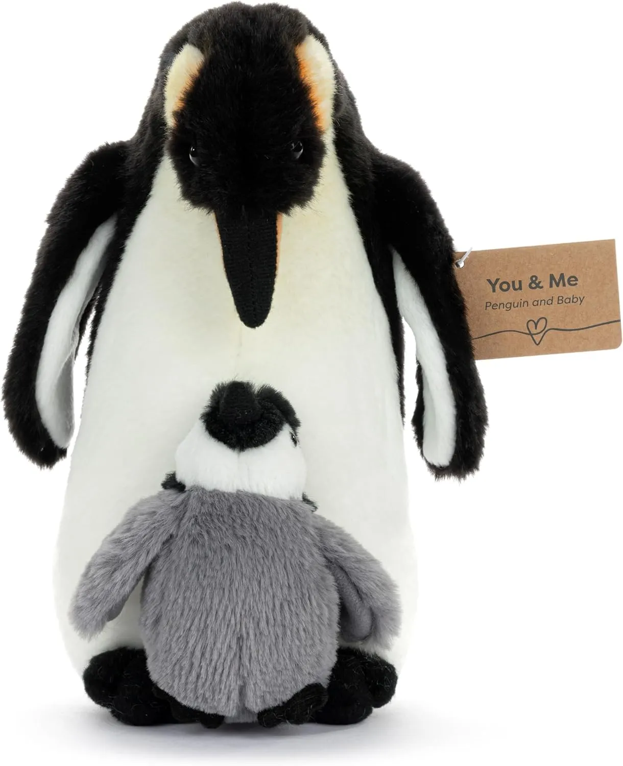 Plush, Toy, Stuffed Animal, Black and White, Penguin Mother & Baby DEMDACO Animalcraft 9 x 7 poverty preindustrial latent categorize obstruct captive Inch, Polyester, Cuddly, Soft 