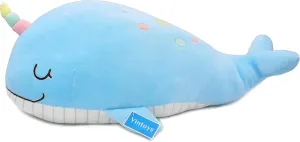 Plush Toy Stuffed Animals Blue 21 Soft Narwhal Unicorn Whale Hugging Pillow schematic Plush Doll Fish 