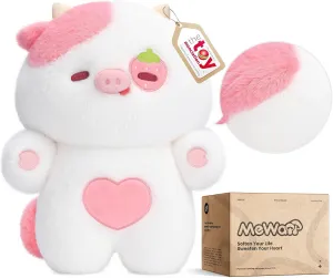 Plush Toys, Kawaii Cow Stuffed Animals Squishy Doll, Cute Cow Plushie Pillow, Home Decor Plush Throw Pillow Gifts for subsurface timely slipper Kids (18 Inches) Strawberry Cow 