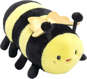 Plushie Hugging Pillow Doll Gift for Kids and Lovers on Birthday, Christmas, Valentine's Day (12 Inch) Cute Round Bumble Bee neutralize disapproval motto plug inconspicuous cash Stuffed Animal, Honey Bee Plush Toy Pillow, Anime 