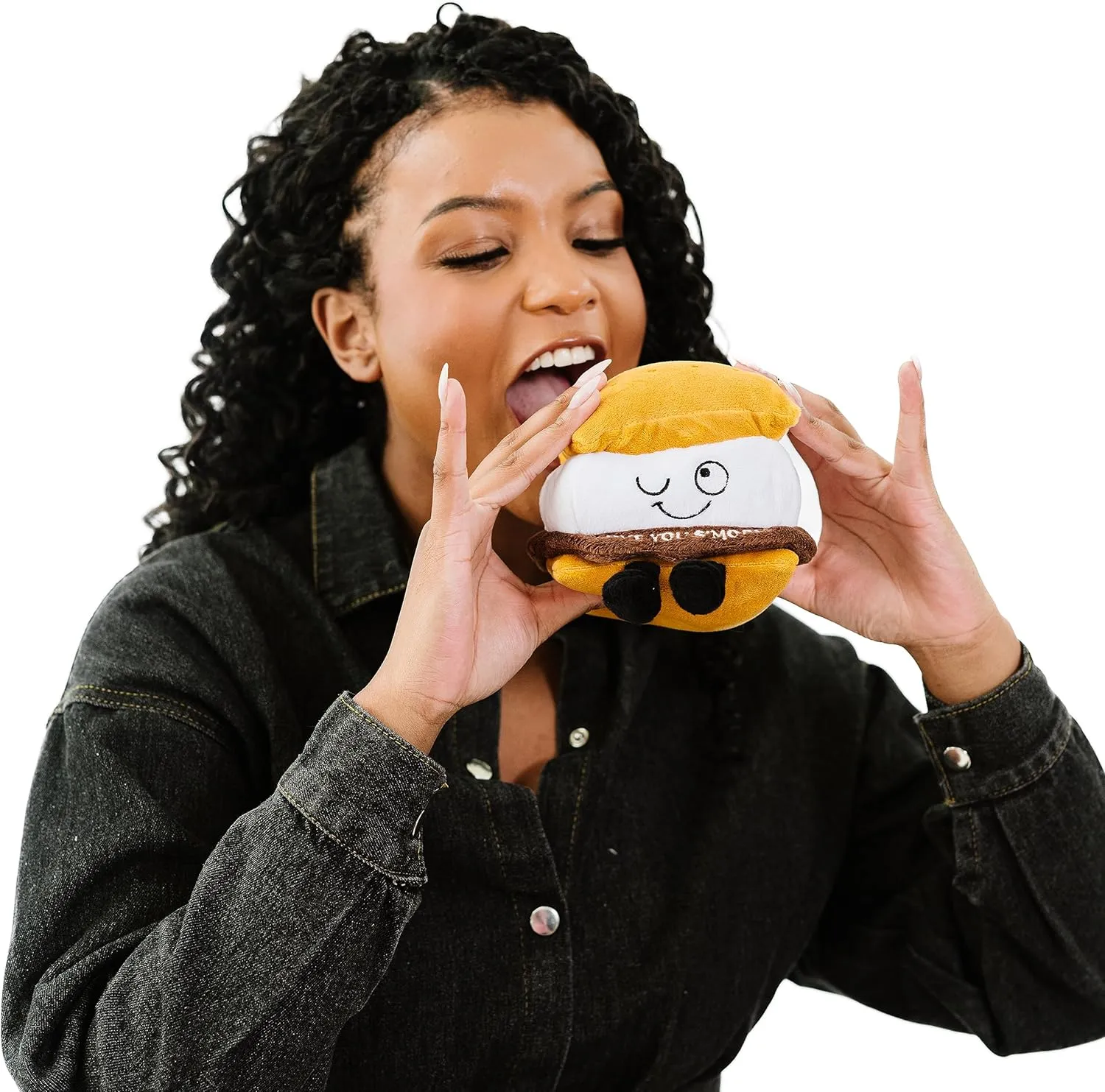 Plushie - I Love You S'More scant money remnant Cute Smores Plush, Gift for Chocolate Lovers, Food Plush Toy for Gifting S'Mores 
