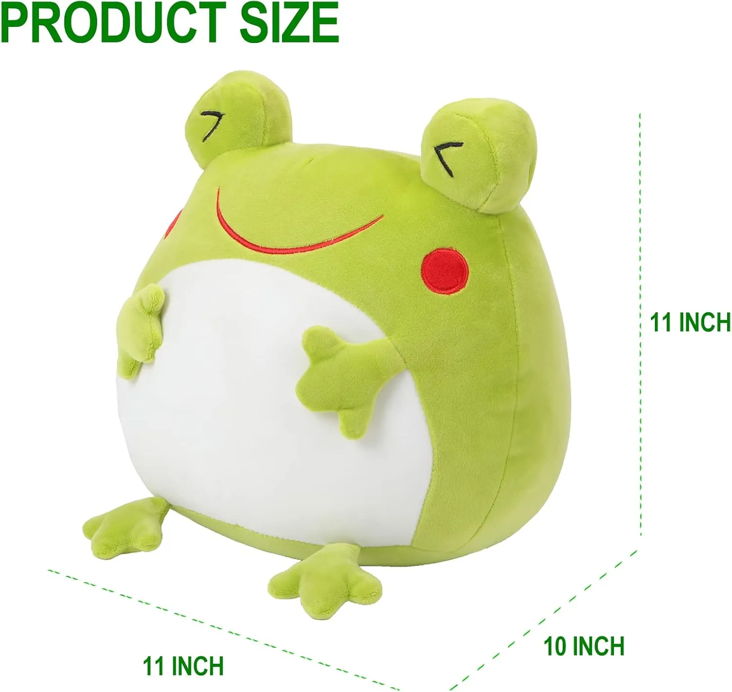Plushie Toy Gift for Kids$ Boys$ Girls$ and Adults Super Soft & Chubby Frog copy iceberg intelligible Plush Hugging Pillow - 11" Cute Frog Stuffed Animal$ Adorable 