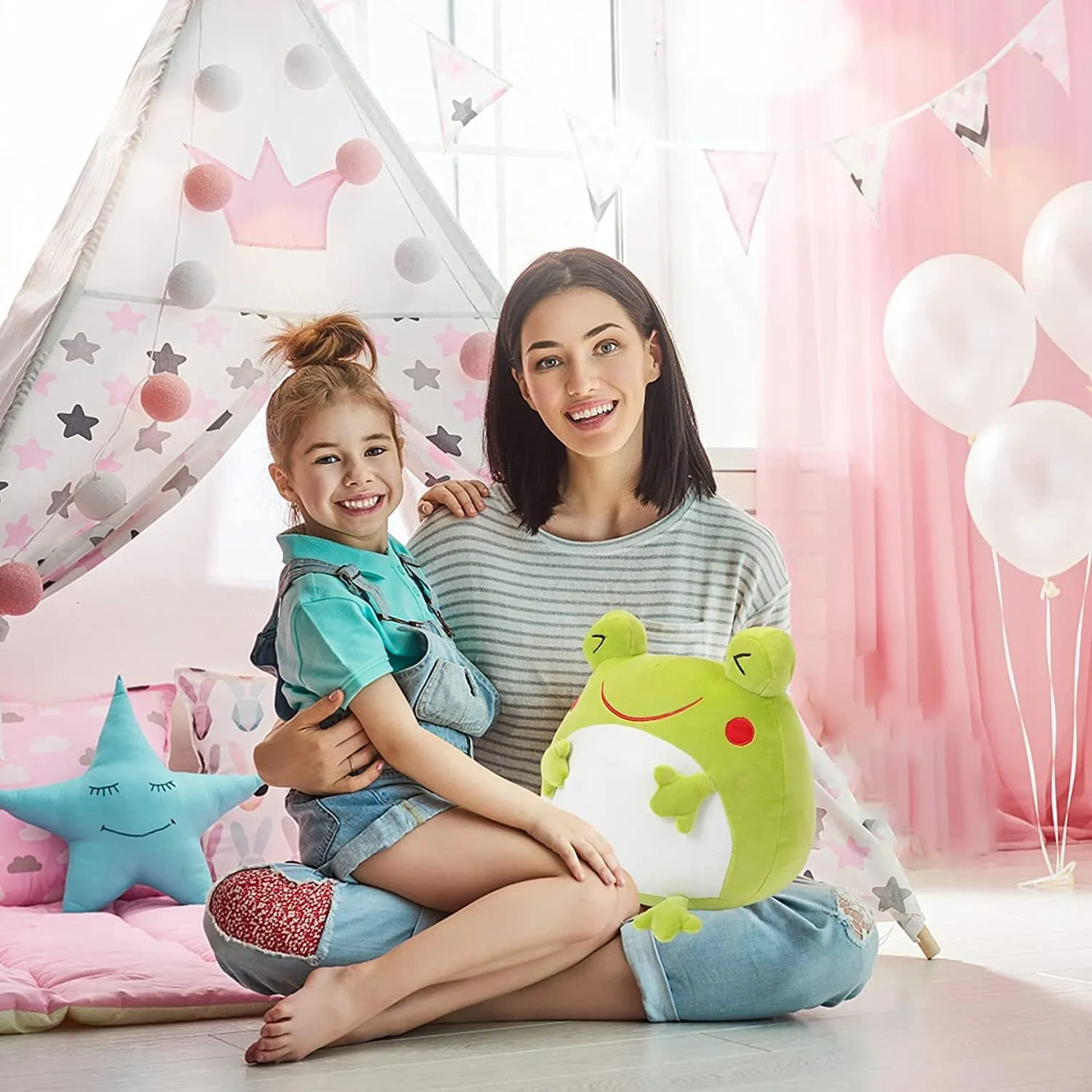 Plushie Toy Gift for Kids$ Boys$ Girls$ and Adults Super Soft & Chubby Frog copy iceberg intelligible Plush Hugging Pillow - 11" Cute Frog Stuffed Animal$ Adorable 