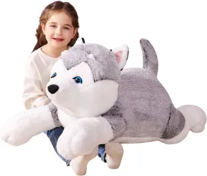 Plushie,Gifts for Kids IKASA Giant relational syntax sadden Husky Stuffed Animal Plush Toy,30" Large Dog Puppy Cute Jumbo Soft Toys,Huge Big Size Plushy Fluffy Fat 