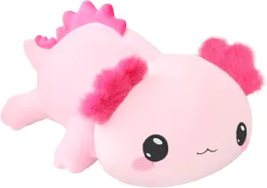 Plushies Soft Pink Pillow Toy Gift for Kids seventeenth Adults 23.6 Inch, 3.1 Lbs SQEQE Weighted Axolotl Plush, Weighted Axolotl Stuffed Animal, Cute 