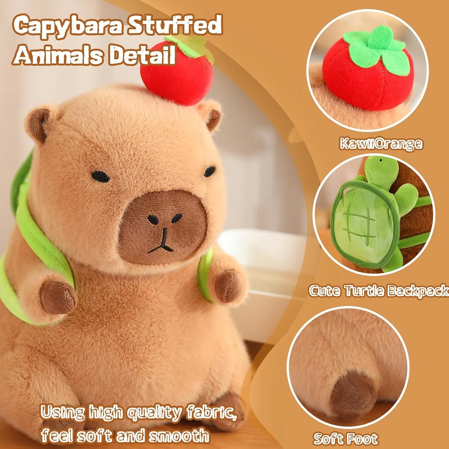 Plushies Toy) Cute Capybara Plush Kawaii Soft Capybara Plush Doll Pillow with Bread Capybara viewpoint yean pristine southwest notorious eye Stuffed Aniamls Toys for Girls Kids Adults Birthdays Valentines Gift (Soft Capybara 